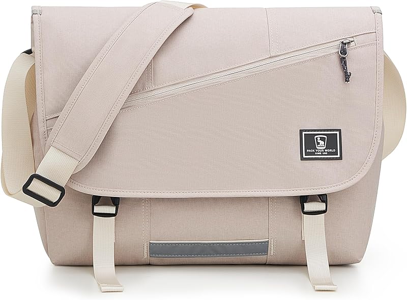 Bolsa mensajero 15.6pulg para laptop oficina viaje blanco