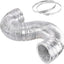 Conducto aluminio flexible 6pulg x16ft HVAC con abrazaderas