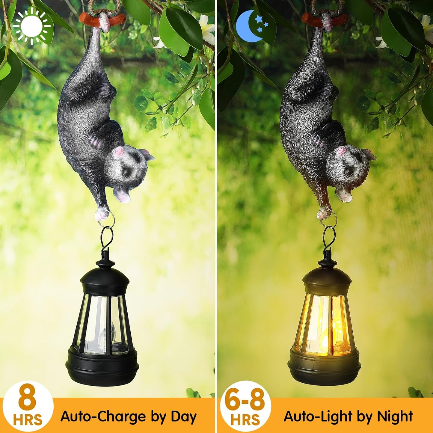 Luz solar figura animal colgante 13" impermeable