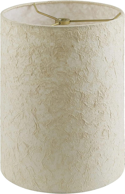 Pantalla lámpara araña forma tambor blanco 8x8x11pulg