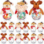 12 Tarros Navidad con Tapa Muñeco Plástico