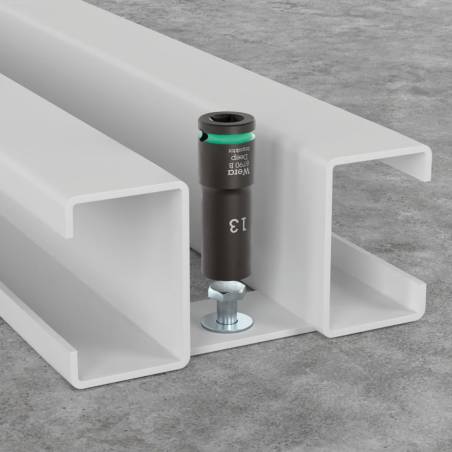 B Impaktor llave de boca 3/8 con unidad 7/8x2.480