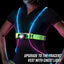 Chaleco correr multicolor con luz reflectante recargable