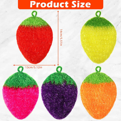 10 Pzas Esponjas Fresa Coloridas Multiusos para Fregador