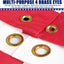 Bandera EE.UU. 2.5x4ft con ojales latón estrellas bordadas