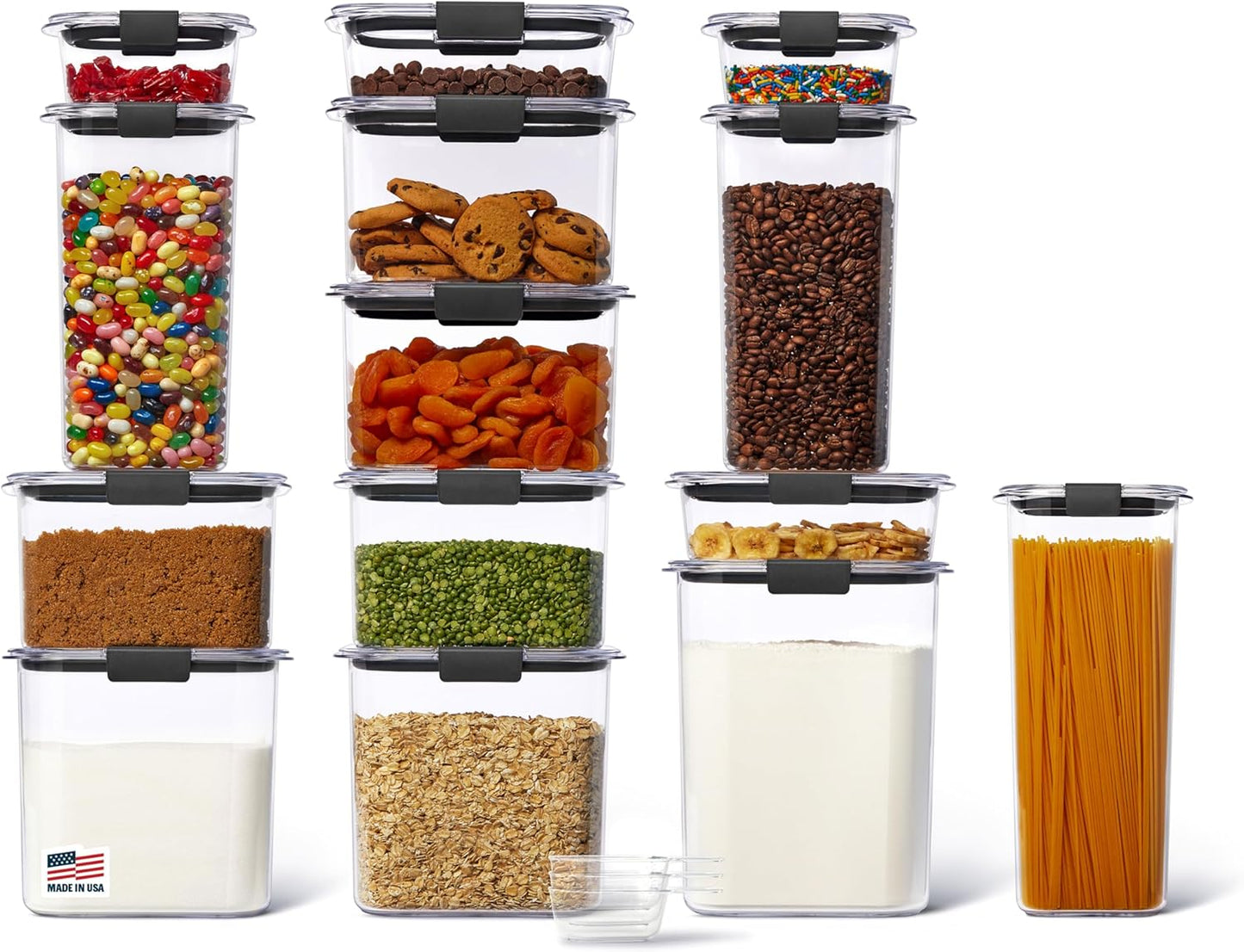 Set 14 Pzas Recipientes Alimentos con Cucharas Sin BPA