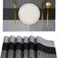 Set 6 manteles PVC antideslizantes negro y gris