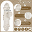 4 Ganchos Shabby Chic Hierro Fundido Blanco Rústico Pared