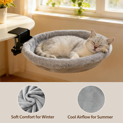 Cama escritorio gatos plegable resistente 50lb abrazadera ancha