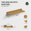 Set 2 Estantes Flotantes Roble para Cuadros Dormitorio Sala