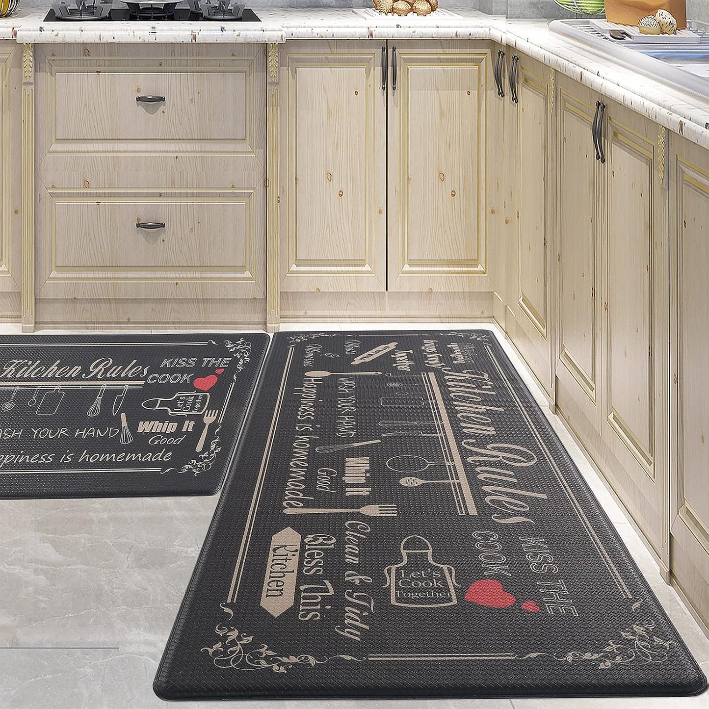 Tapetes cocina anti fatiga acolchados 20x32pulg set 2