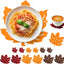 6 Pzas Manteles Fieltro Hoja Arce Otoño Naranja Marrón Rojo