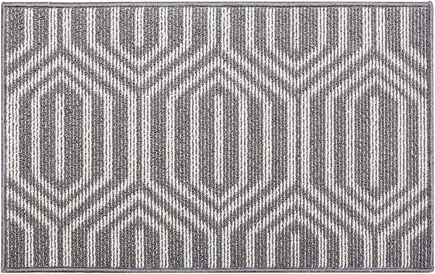 Alfombra puerta gris interior 20x31.5" bienvenida lavable
