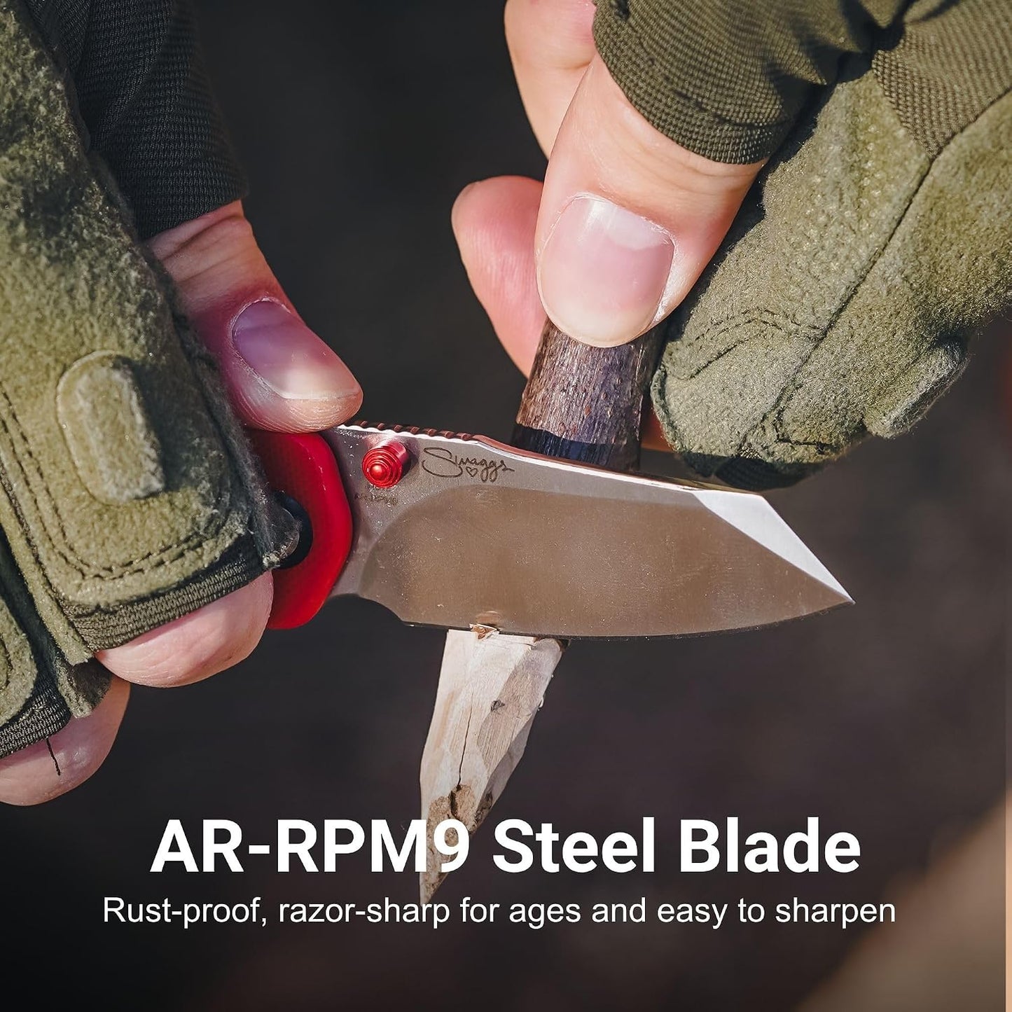 Cuchillo plegable táctico acero AR-RPM9 mango G10 uso diario