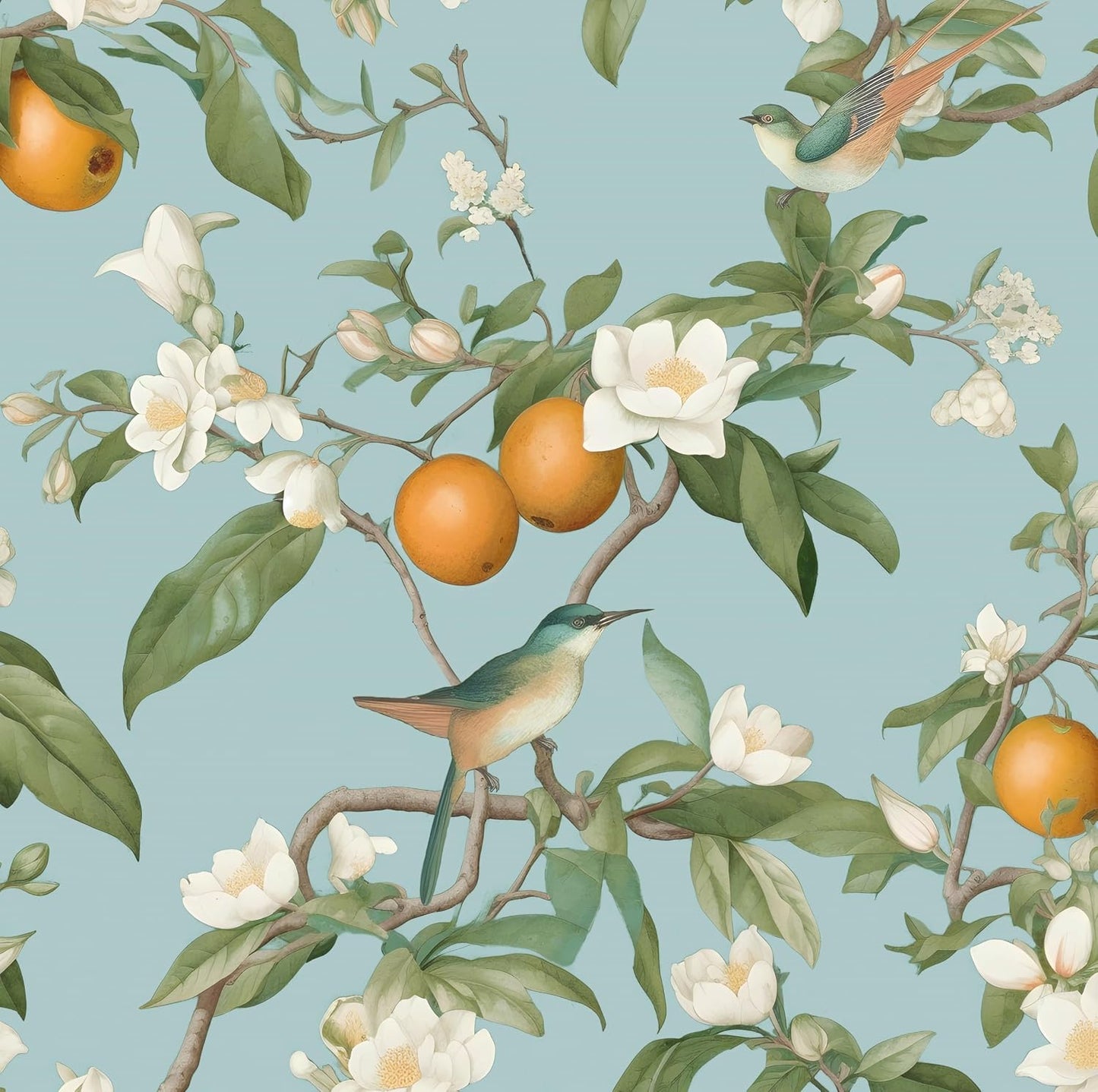 Papel tapiz floral botánico autoadhesivo para paredes y muebles