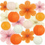 18 Pzas Decoración Fiesta Rosa Naranja Faroles Papel Niñas Mujeres