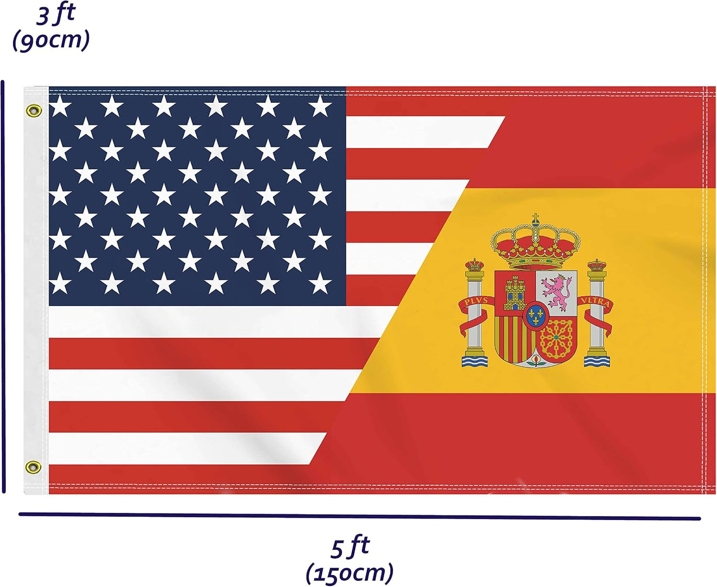 Bandera España 3x5ft 150D doble cara exteriores