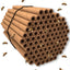 Pack 100 tubos cartón para abejas 6" 5/16diámetro