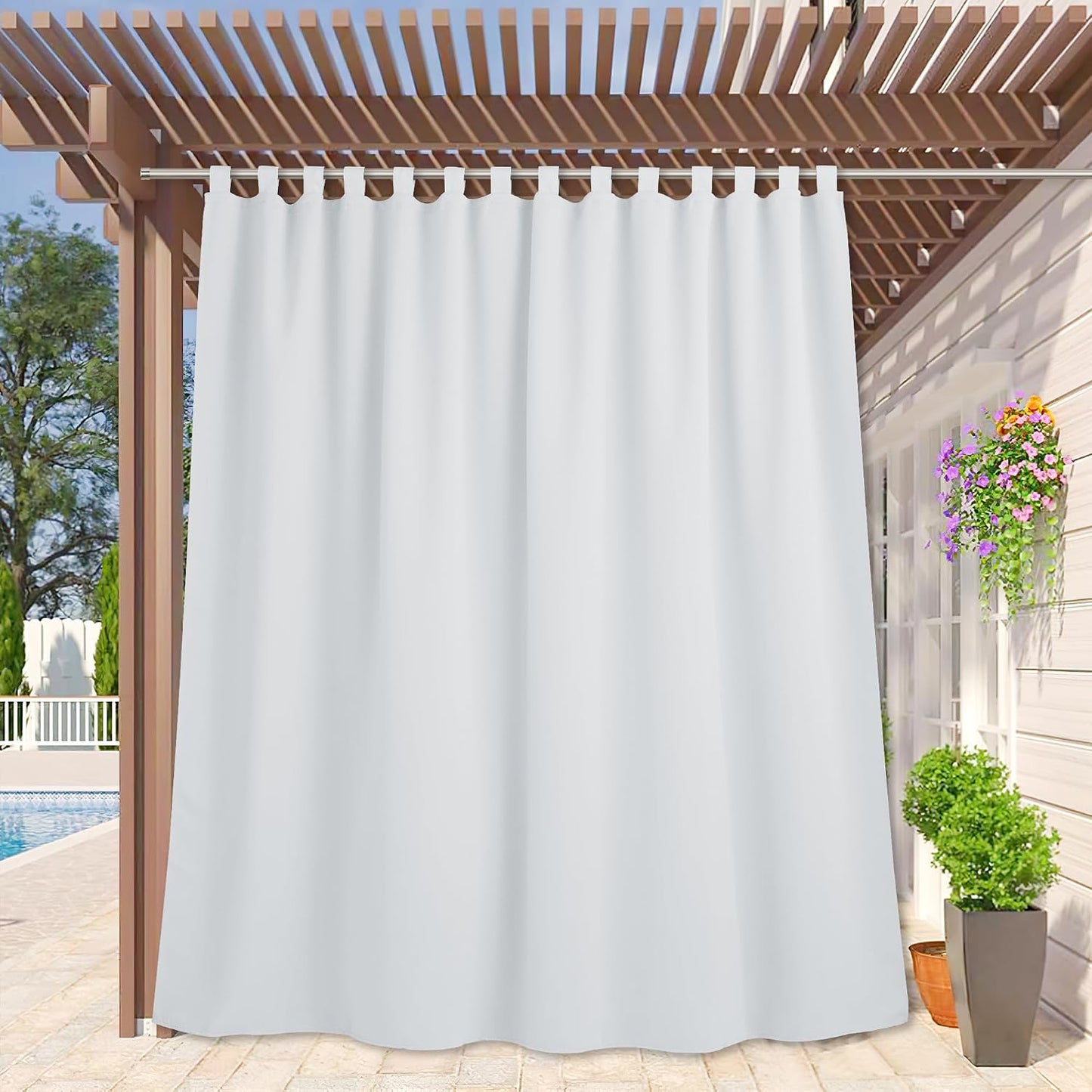 Cortinas opacas para interior exterior con pestaña