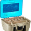 Caja aparejos 2 niveles color arenisca/azul