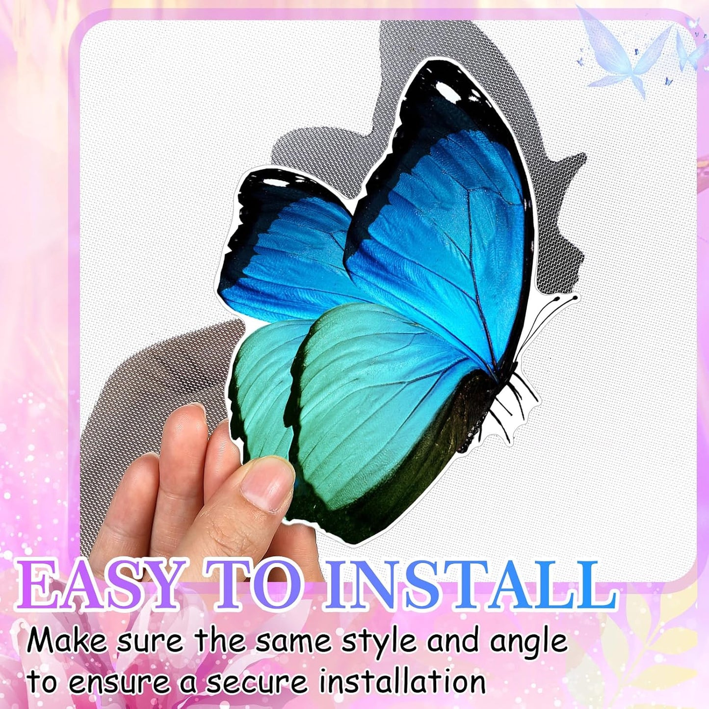 6 imanes mariposa puerta doble cara azul verde