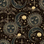 Papel tapiz sol luna estrella vintage 17.3x590 ft