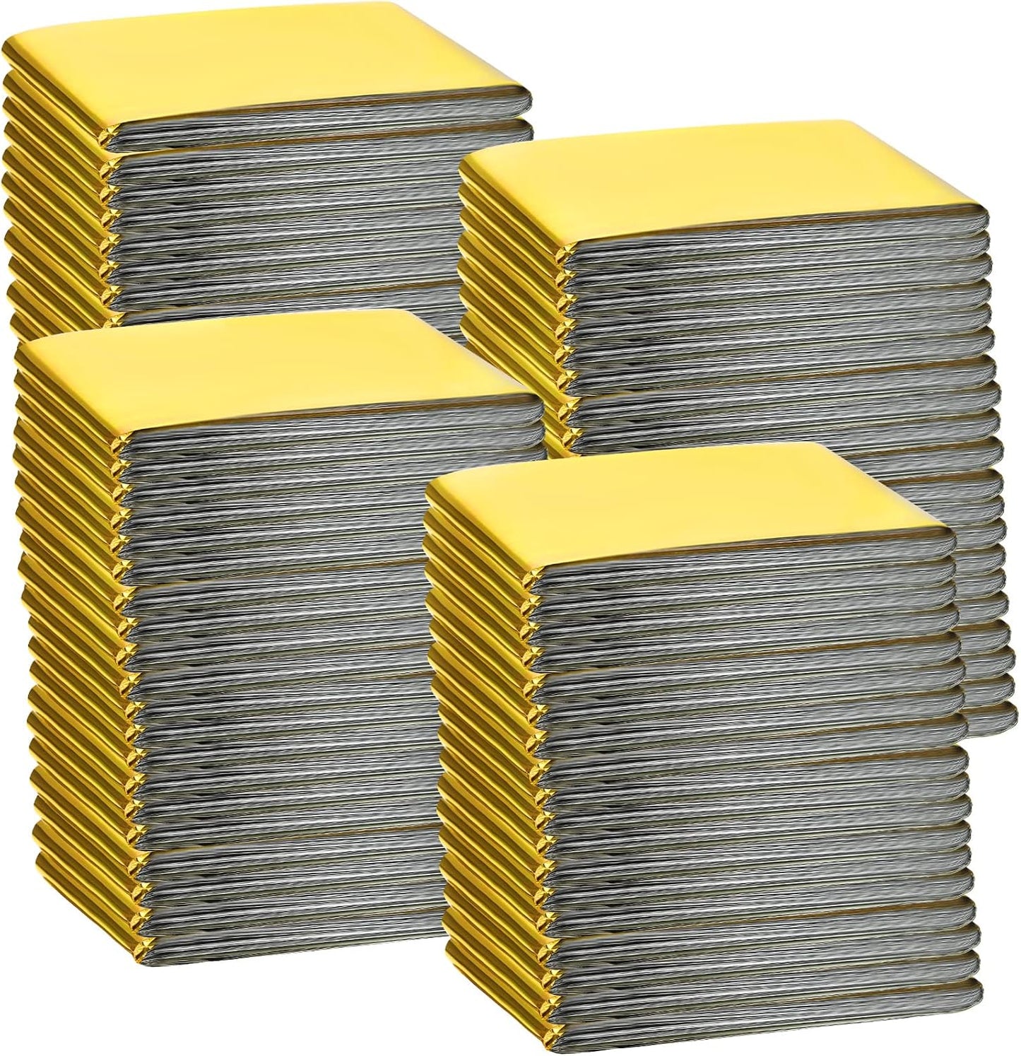 100 Mantas Térmicas Aluminio Plateado para Emergencias