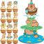 Soporte cupcakes 3 niveles decoración capybara 24 pzas