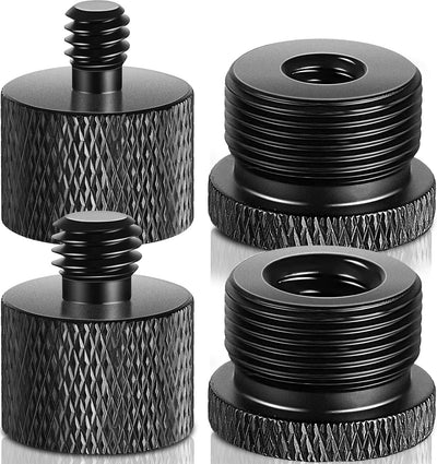 Combo 4 Adaptadores Micrófono 5/8 a 3/8 y 1/4 para Trípode