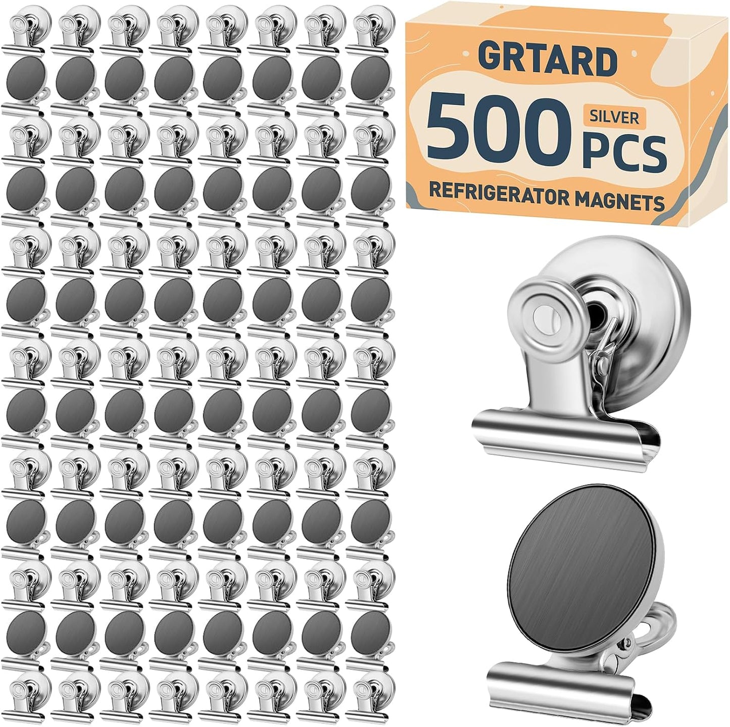 500 Clips Magnéticos Resistentes para Refrigerador y Pizarra