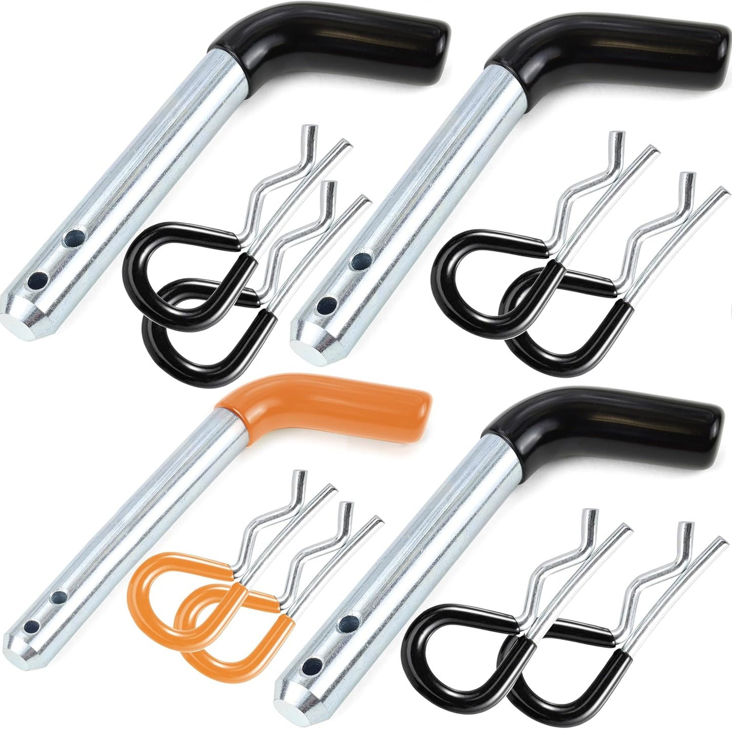 Set pasadores enganche remolque 5/8 y 1/2" 3 pzas