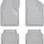 Alfombrillas piso coche gris 4 pzas impermeables