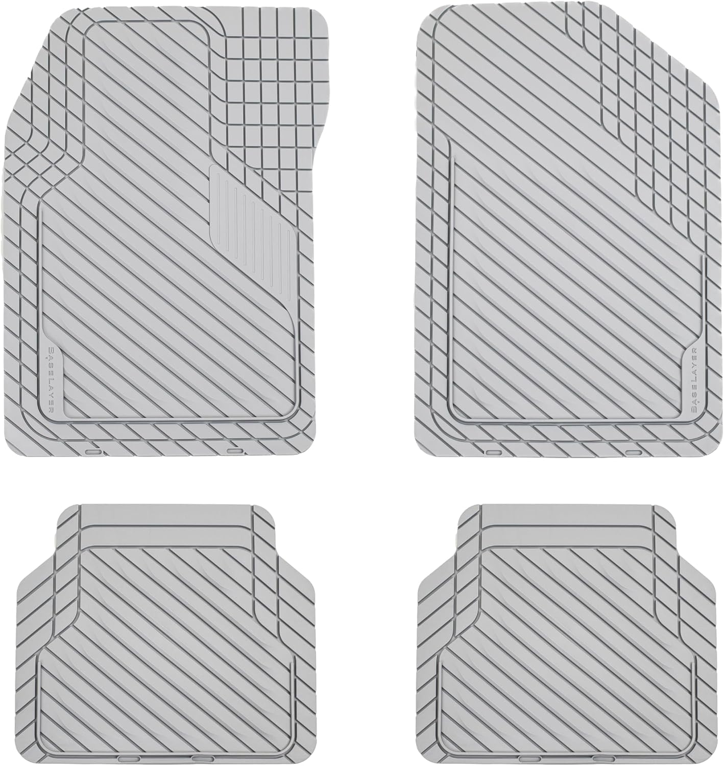 Alfombrillas piso coche gris 4 pzas impermeables