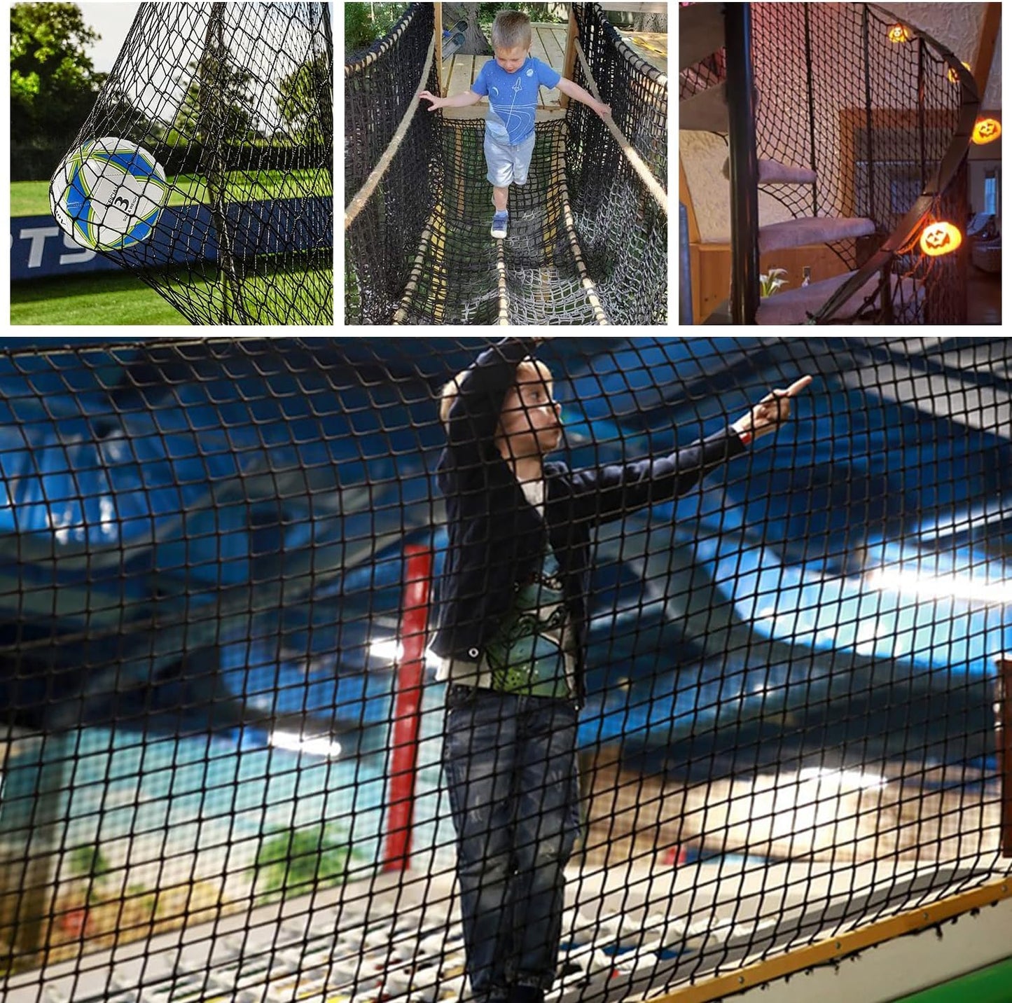 Red de escalada para niños y mascotas exterior
