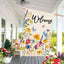 Bandera patio doble cara hojas florales 28x40pulg