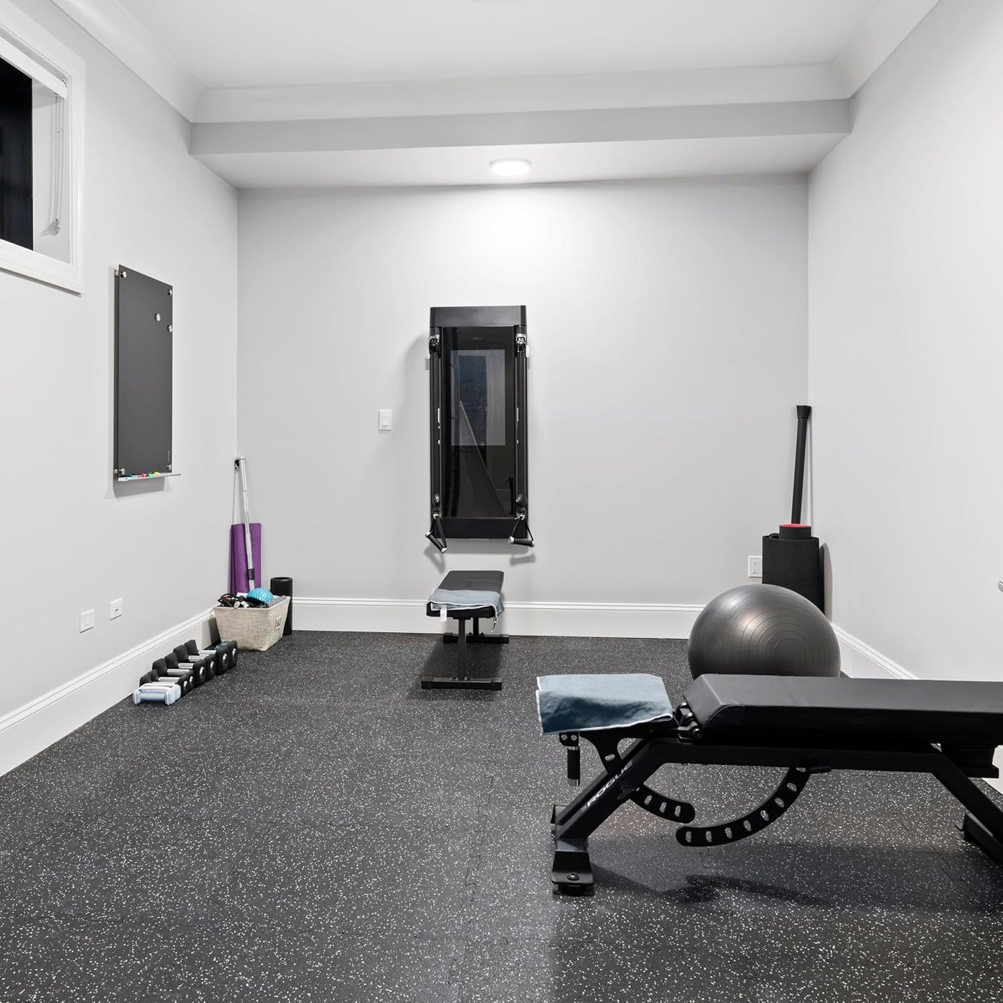 Pzas Piso Goma Eco-Lock 24x24pulg para Gimnasio
