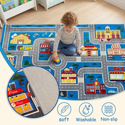 Alfombra set niños 31x47" antiderrap suave lavable