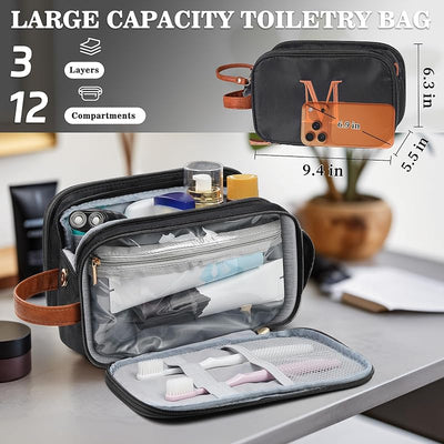 Bolsa aseo viaje regalo navidad cumpleaños negro