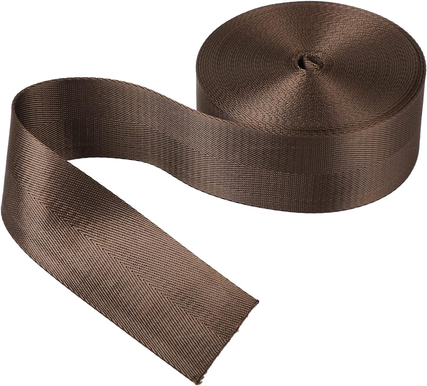 Correa nylon 1.5pulg bricolaje al aire libre 50yardas marrón