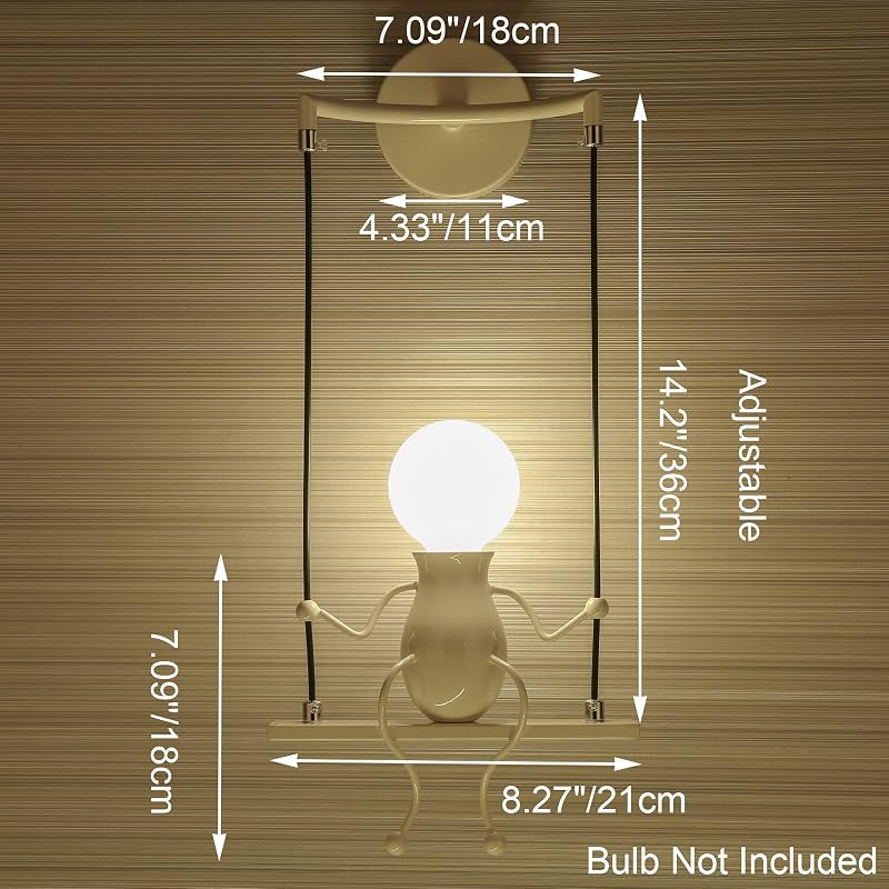 Lámpara pared LED creativa dibujos animados ajustable