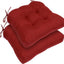 Almohadillas asiento silla patio rojo set 2 cojines olefina