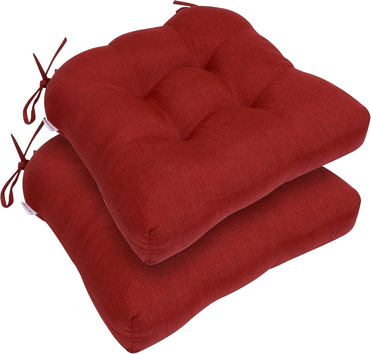 Almohadillas asiento silla patio rojo set 2 cojines olefina