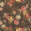Papel tapiz floral vintage marrón autoadhesivo 17.7x354"
