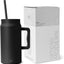 Vaso acero inox 1.5l con asa tapa pajita