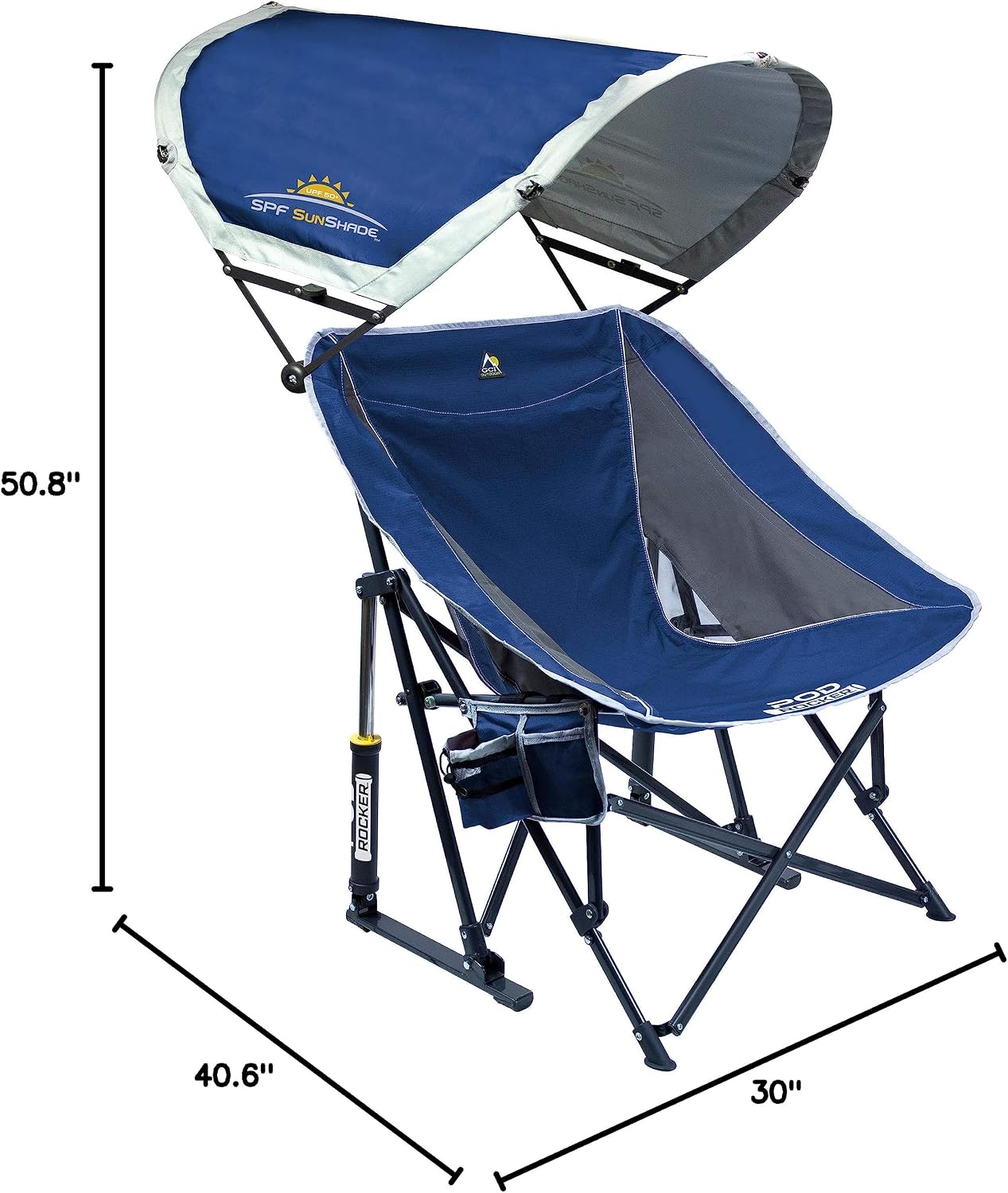 Mecedora Plegable Exteriores con Dosel Solar