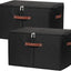 2 Cajas Plegables Almacenamiento con Tapa Tela Lino