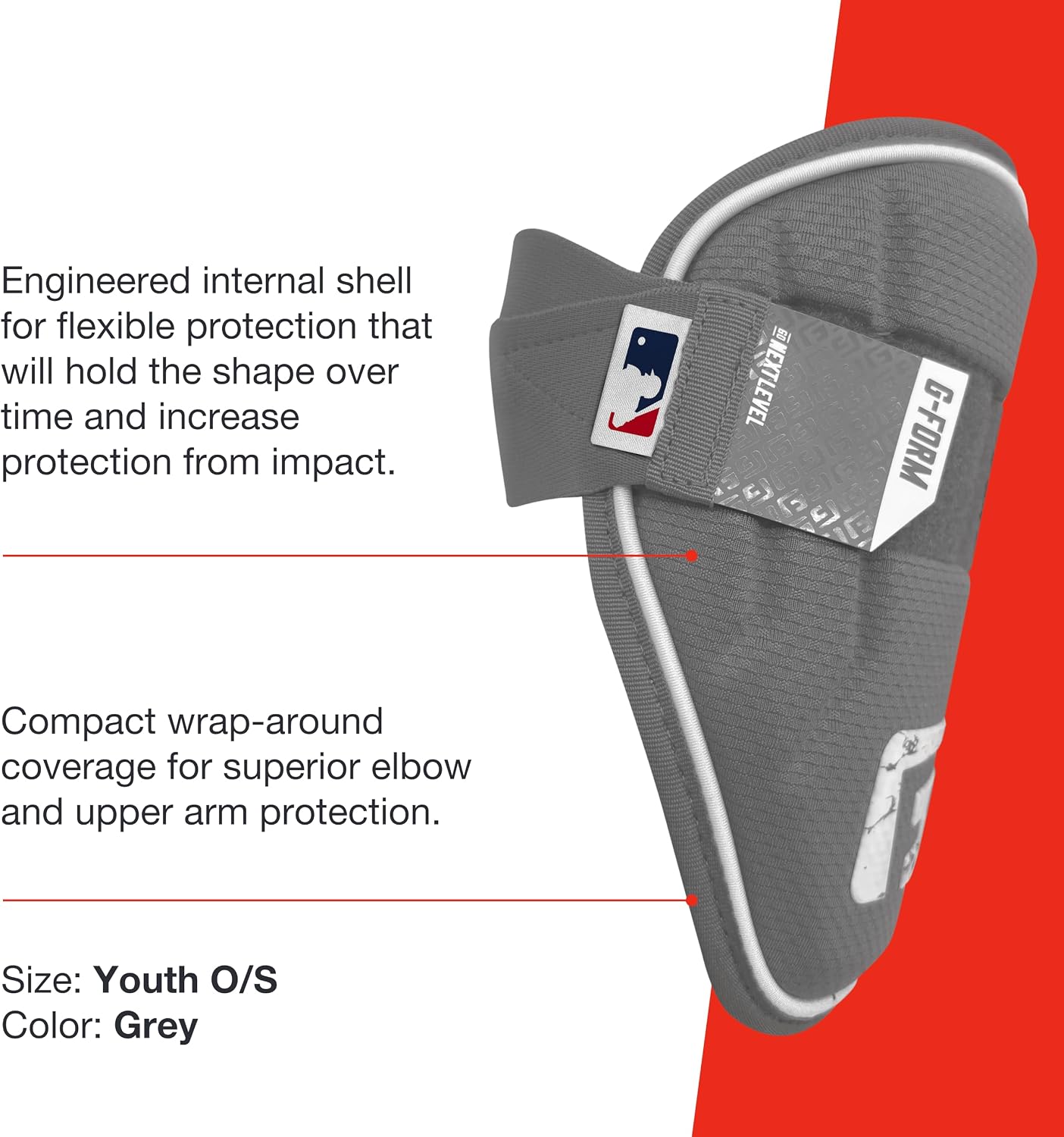 Protector de Codo para Béisbol MLB de Plástico Resistente