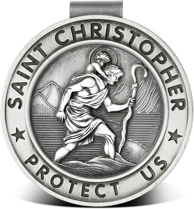 Medalla San Cristóbal para visera coche metal AKI-102-B