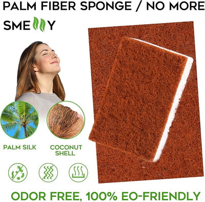 Esponja fibra palma biodegradable 12 pzas para lavar platos