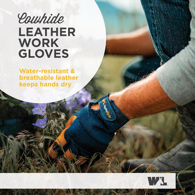 Guantes cuero para trabajo manos